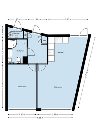 Floorplan - Franciscusberg 57, 4611 MZ Bergen op Zoom